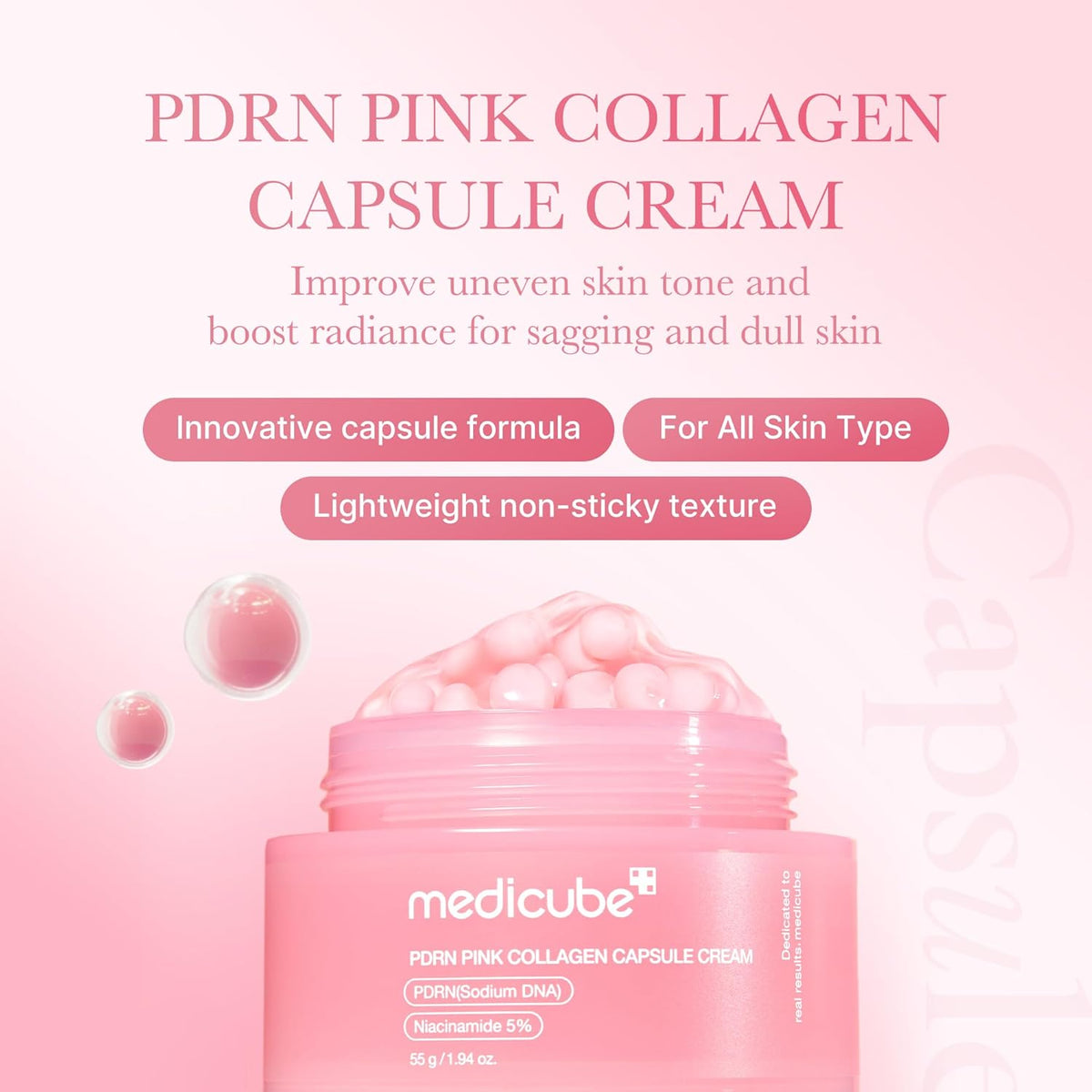 Medicube PDRN Pink Collagen Capsule Cream, 55g