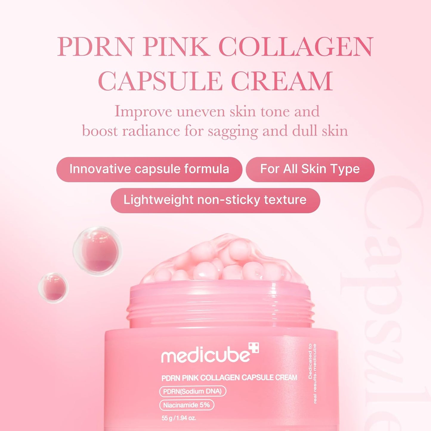Medicube PDRN Pink Collagen Capsule Cream, 55g